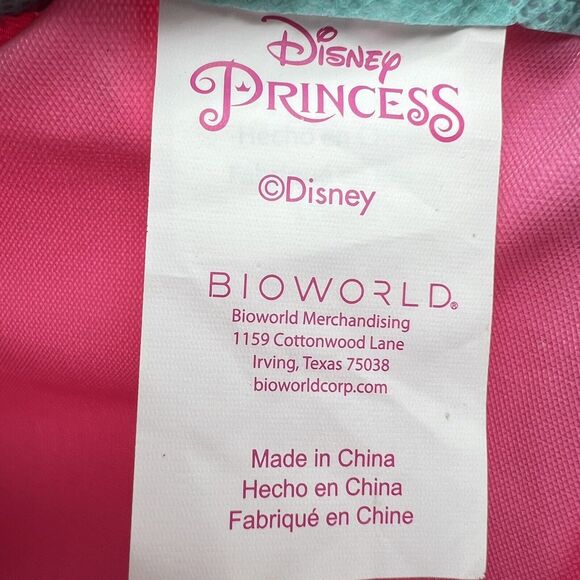 Bio World Disney Princesses Mini Backpack Quilted Squares Purple Pink RARE - Picture 9 of 10